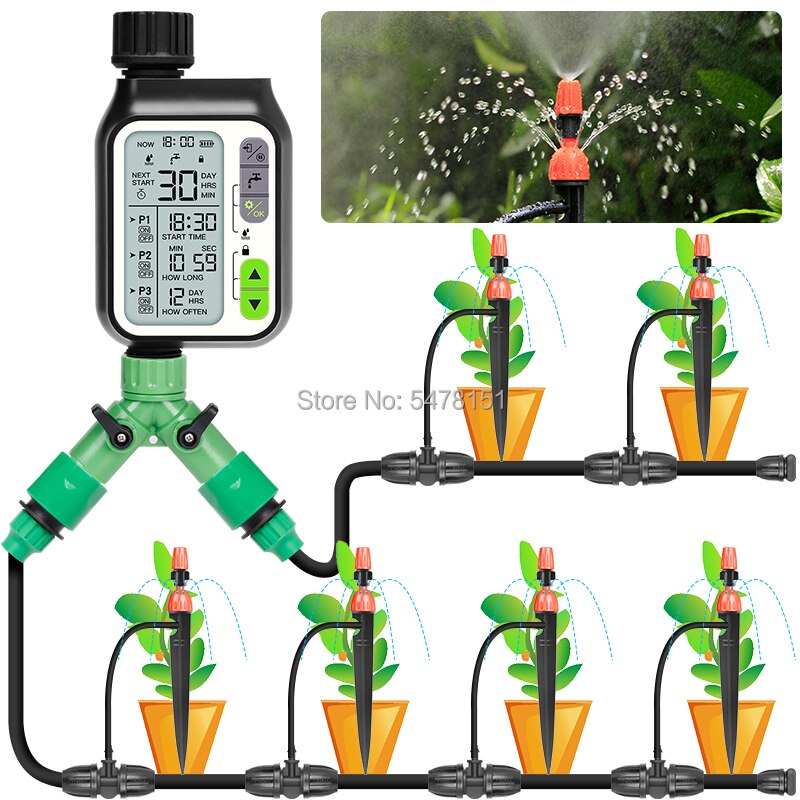 Rain sensor irrigation timer LCD Screen Electronic Automatic Sprinkler Controller Outdoor Garden Watering Device Irrigation Tool