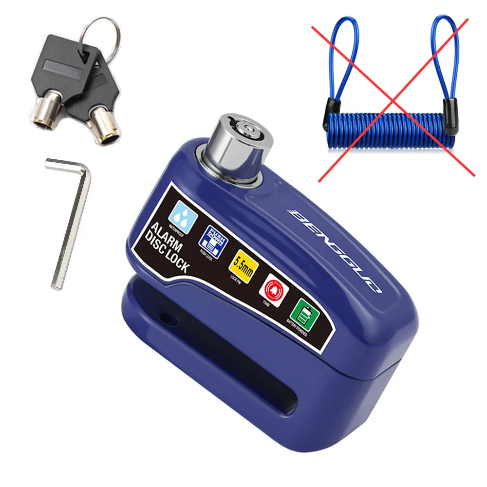 Motorcycle Alarm Wheel Disk Brake Lock with Keys Bicycle Alarm Disc Brake Electric Lock Anti Theft for Bicycle Motor Scooter: MULTI