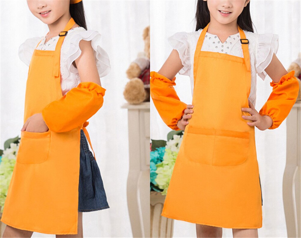 Anti-Slijtage Schort Diy Verf Antifouling Schorten Schilderij Tekening Jas Voor Kinderen Kostuum Ambachten Voor Kinderen Kleuterschool Waterdicht