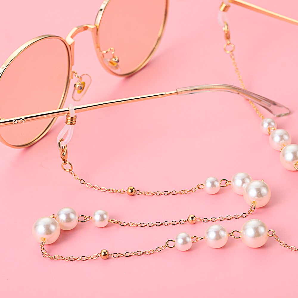 unisexe Anti-perte lunettes lanière perles lunettes de soleil chaînes lunettes de lecture retenue lunettes sangle support cordon collier