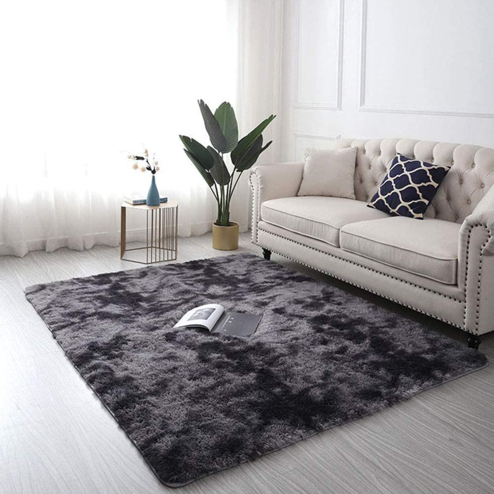 40*60Cm Antislip Vloermat Grijs Tapijt Tie Geverfd Pluche Tapijt Woonkamer Slaapkamer Tapijt Absorberende Living zachte Slaapkamer N7H1