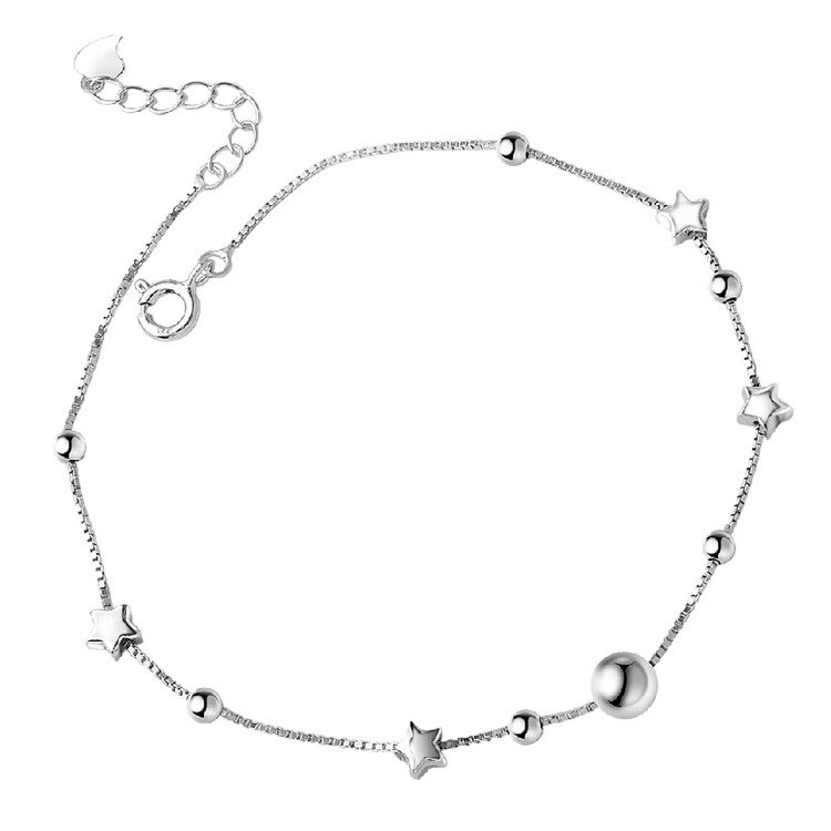 Mode Ster Ketting Voor Vrouwen Enkelbandje 925 Sterling Zilveren Enkelbanden Armband Voor Vrouwen Voet Sieraden Enkelbandje Op Voet