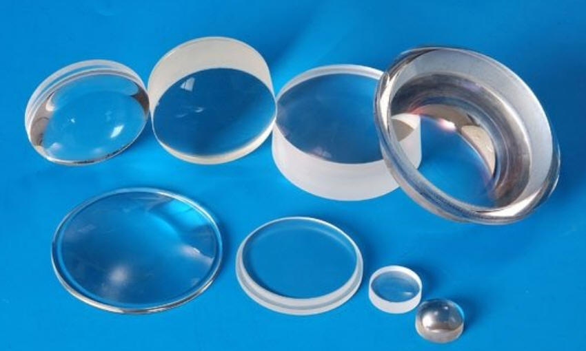 Lentille plano-convexe K9 D50.8mm F75/100/125/150/175/200/250/300/500/50mm