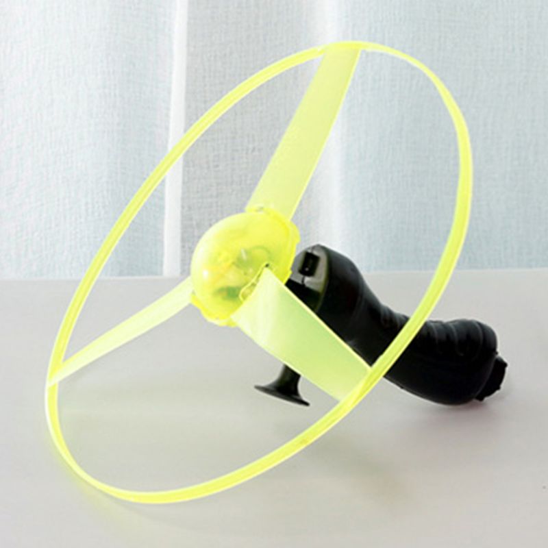 10 stuks/set lichtgevende vliegende schotel trekkoord led licht hand kinderen buitenspeelgoed 094f