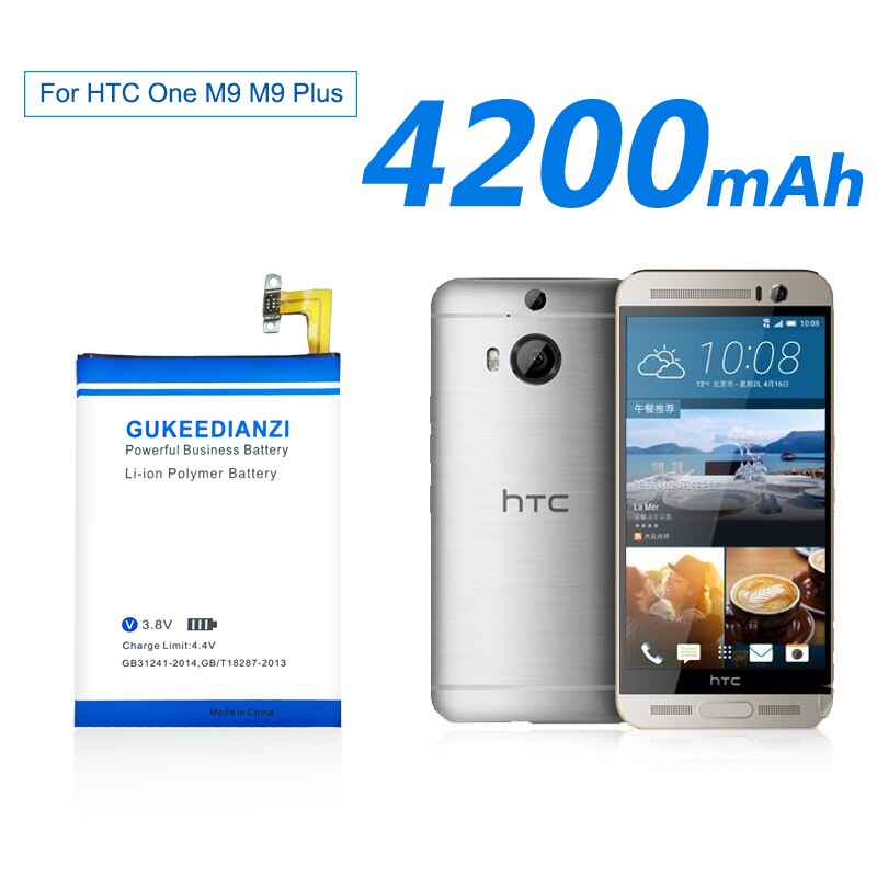 GUKEEDIANZI BOPGE100 B0PGE100 Batteria per HTC ONE M9 M9 + M9W Un M9 Più M9pt Hima Ultra Batteria 4200mAh + Accumulatori E Caricabatterie Di Riserva