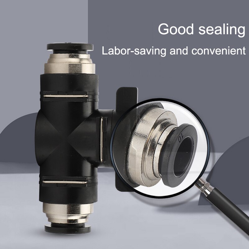 Pneumatic Push In Quick Connector Hand Valve BUC4 6 8 10 12MM Hand To Turn Pneumatic Switch