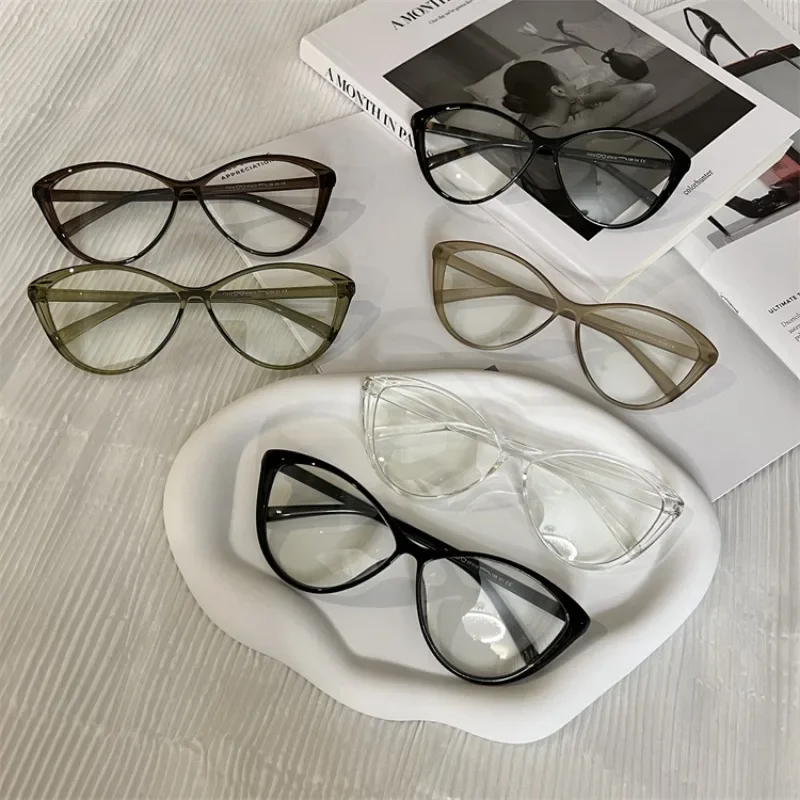 Myopia Glasses Women Mens European and American Style Cat Eye Eyewear Reading Glasses Eyeglasses -1.0 To -4.0 Lentes 안경테