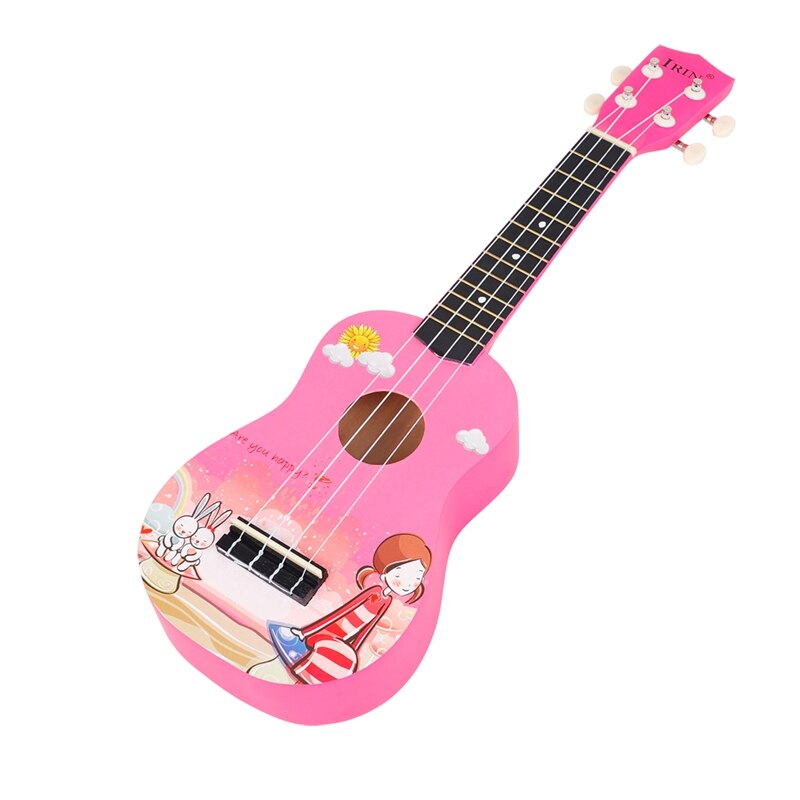Irin 21 Inch Pink Soprano Ukulele Basswood 4 Strings Hawaiian Guitar Musical Instruments Ukulele