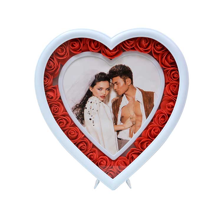 Red Rose Led Light Heart Photo Frame