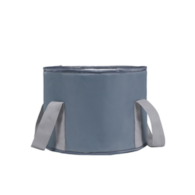 Foldable Basin Travel Camping Washbasin Bucket Fishing Folding Basin Foot Bath Sink Foot soak Bag Multifunctional Bucket: Grey