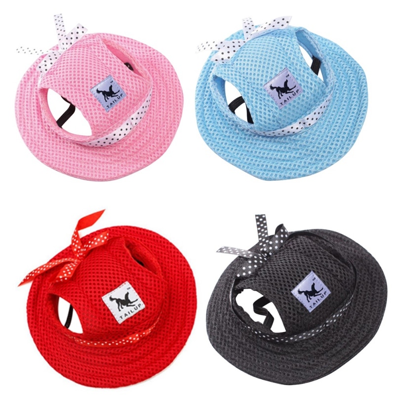 Casquette pour chien, en tissu d'été pour animaux de compagnie, en toile, chapeau de soleil respirant, en toile pour petit chien