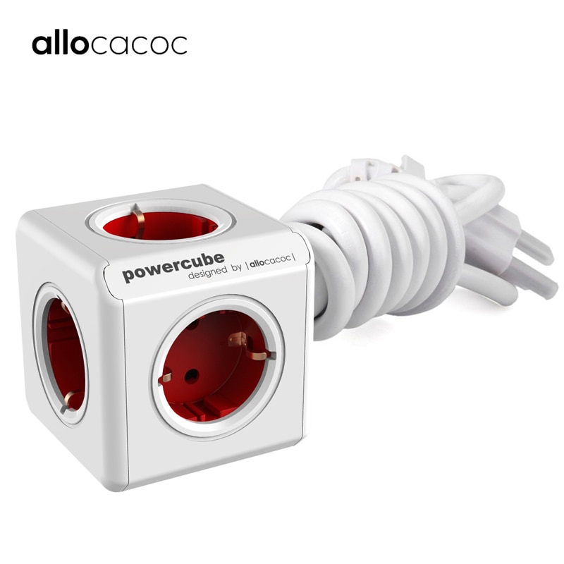 Allocacoc Power Strip - 5 Outlets - EU Plug - 3680W - 1.5m/3m Cable