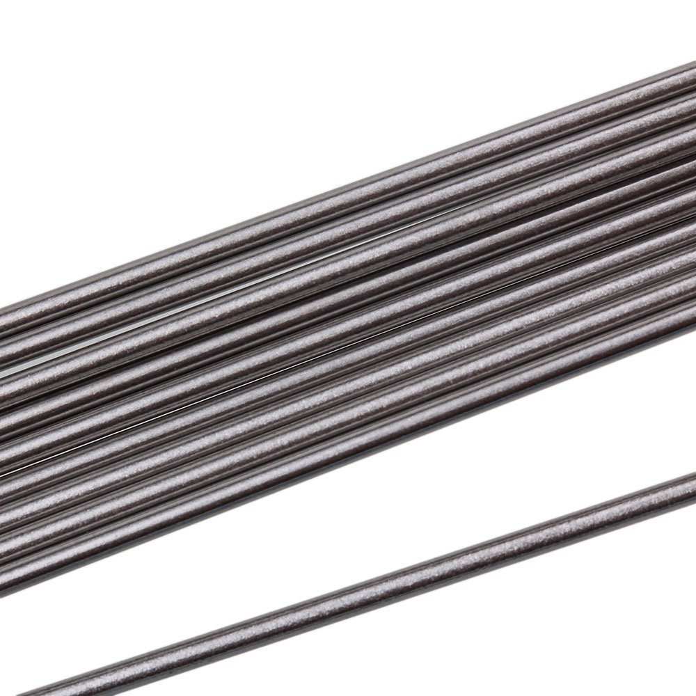 Electrodo de tungsteno de lantano para soldadura, 1,6/2,0/2,4x150mm, Punta plateada y dorada, modelo WL15, paquete de 10