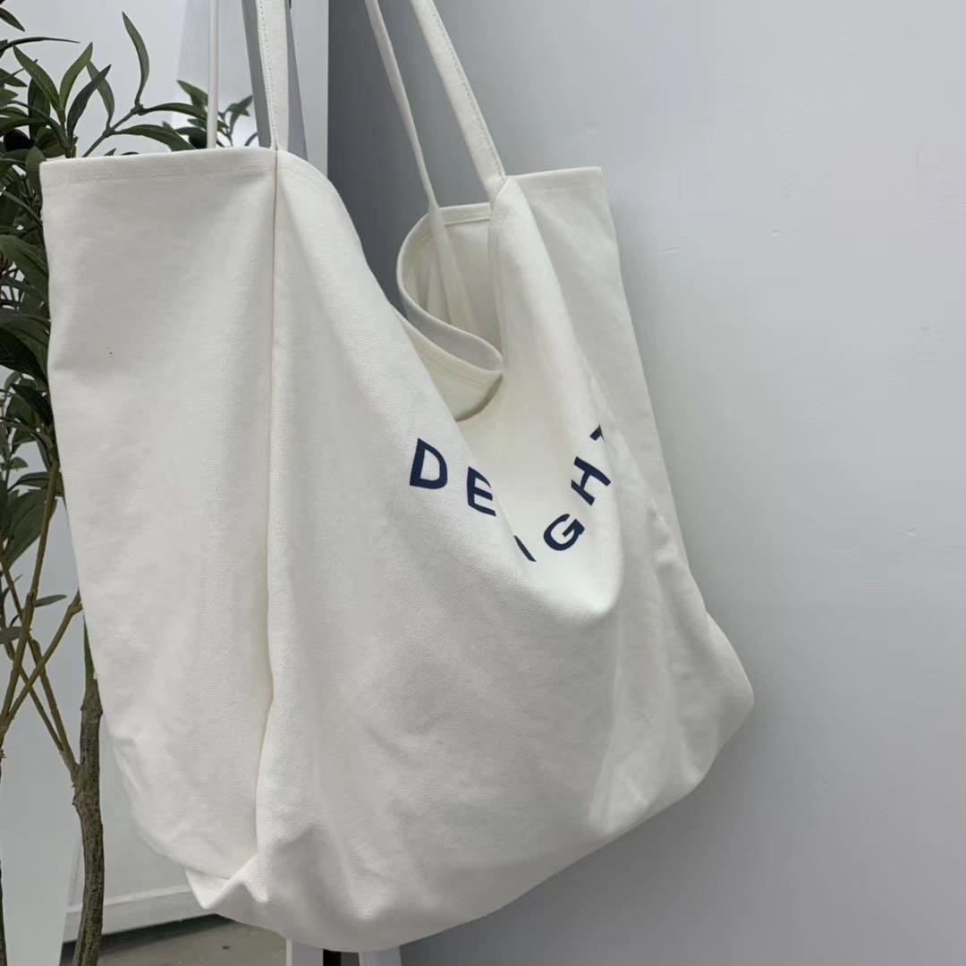 Einfache damen-schultertasche aus canvas, großes fassungsvermögen, umweltfreundliche einkaufstasche in bonbonfarben, lässige tragetasche für damen.: Weiß