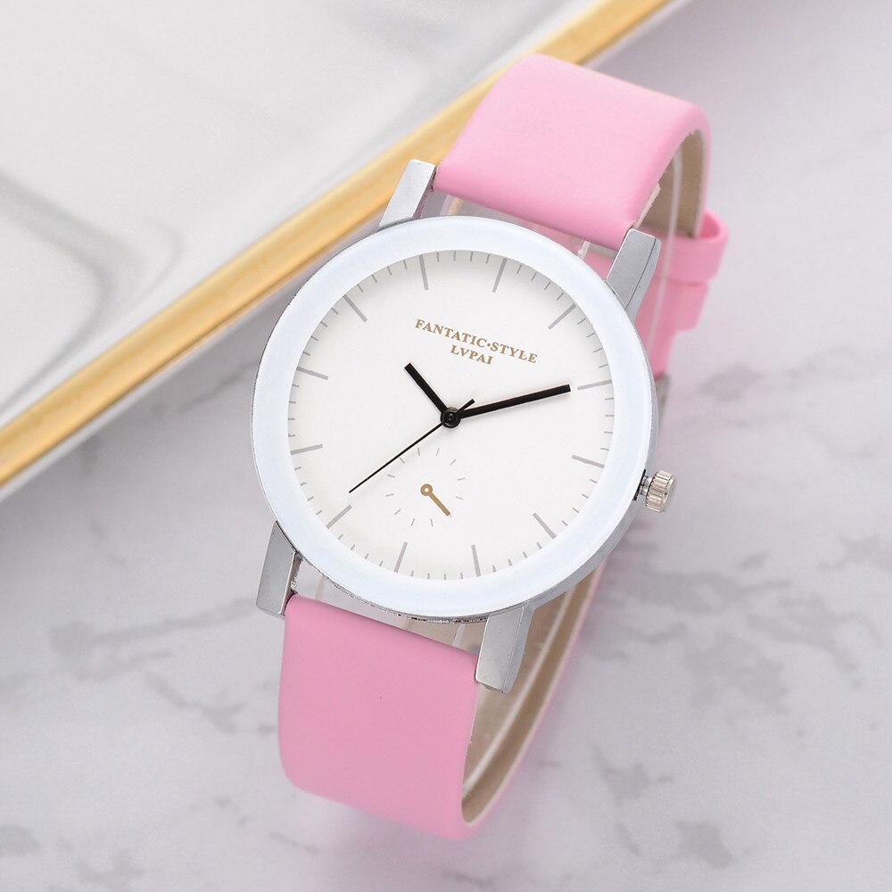 Lvpai geel dameshorloge quartz leren band polshorloge relogio feminino montre femme horloge zegarek damski: I