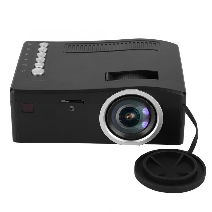 1080P Mini Projector AV/HDMI/USB/TF Home LED Projector 15-110in Projection with smart remote control