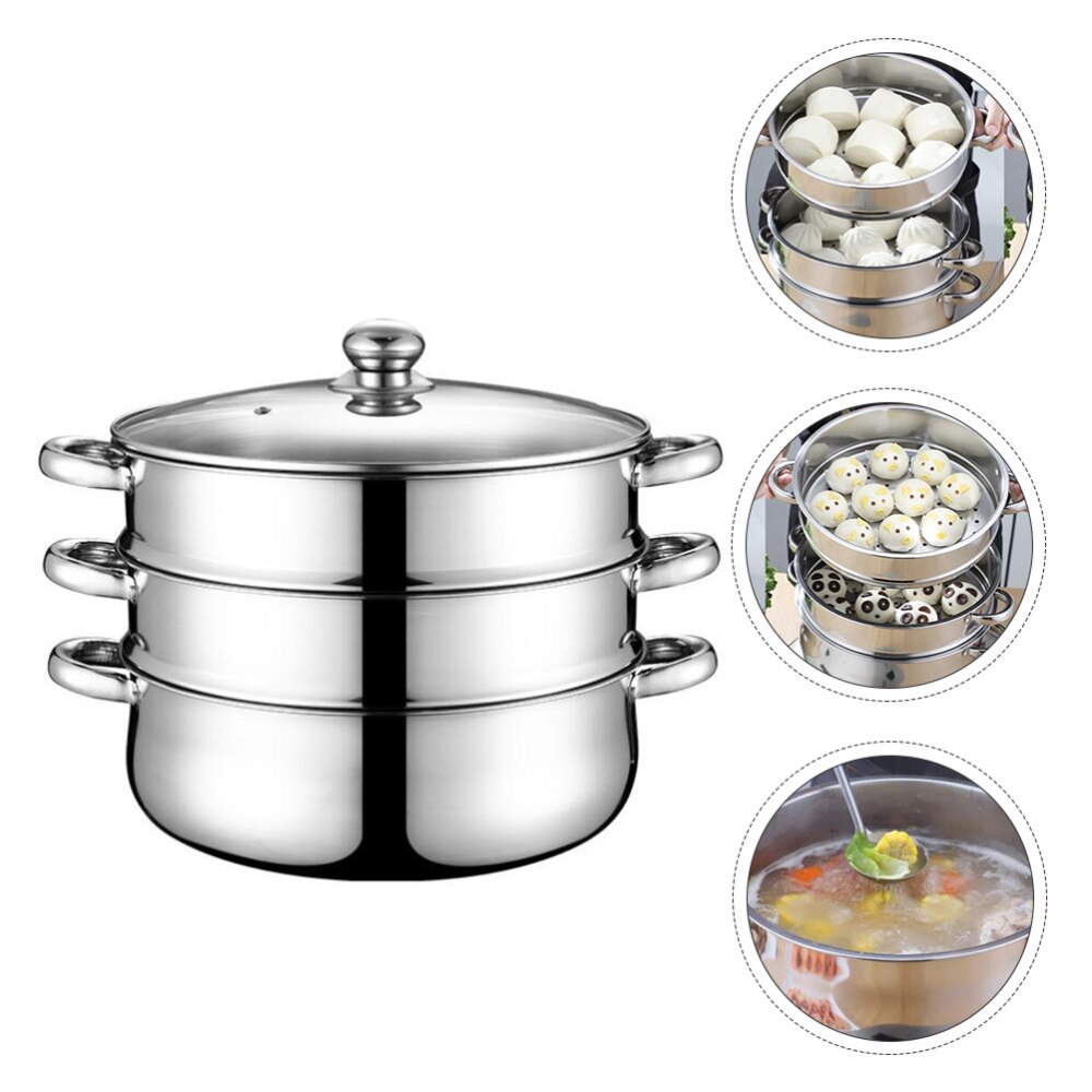 Rvs Stockpot Voor Thuis (Boom-Laag, Super Thick-28cm)