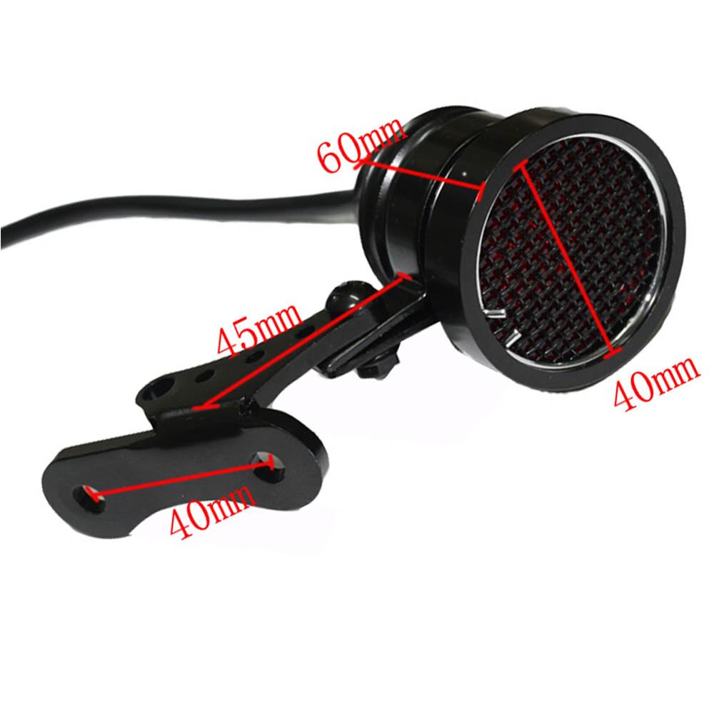 Retro baglygte universal cafe racer vintage baglygte mesh grill bremse stoplampe motorcykel retro cykel baglygte til harley: Sort