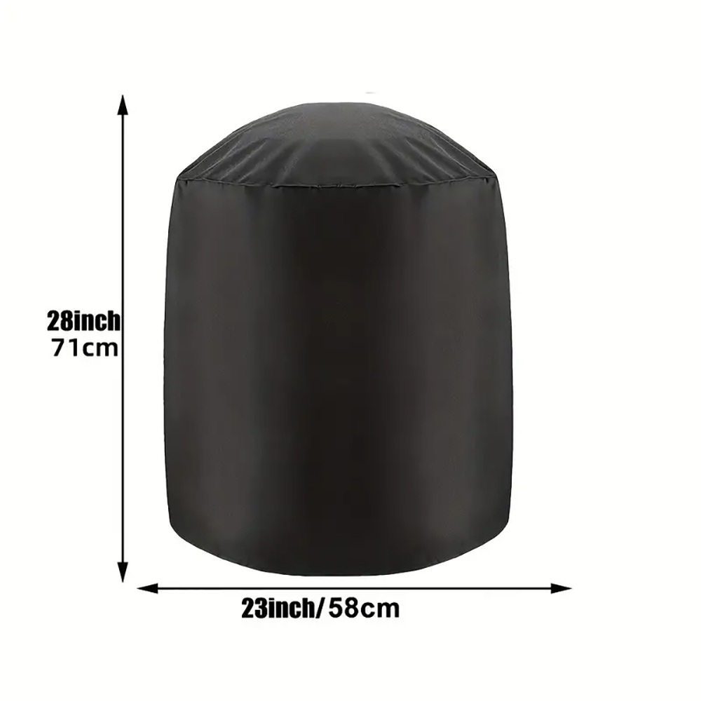 Capa para churrasco ao ar livre, poeira, à prova d'água, weber, resistente, grelha, proteção contra chuva, ao ar livre, redonda: Vermelho