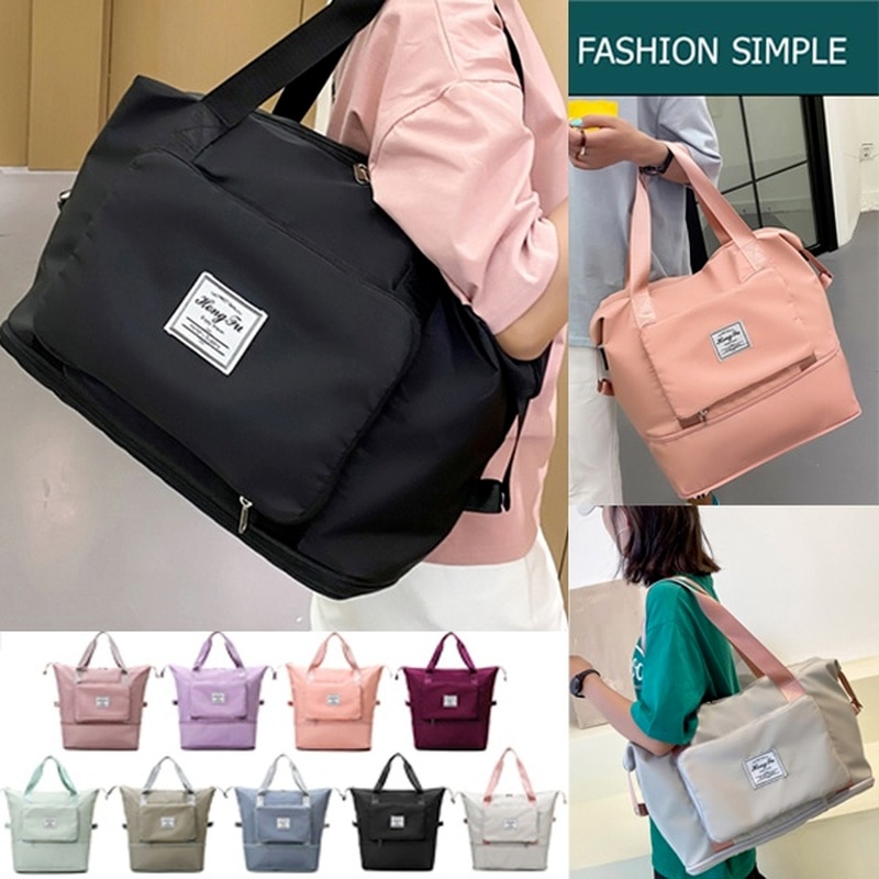 Large Capacity Folding Travel Bags Waterproof Tote Handbag Travel Duffle Bags Multifunctional Women Travel Bags