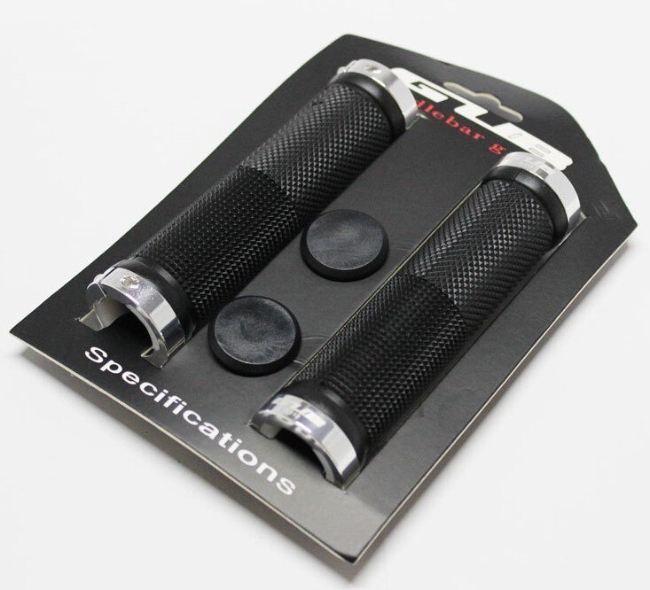 Fietsen Afsluitbare Handgreep Voor Fiets Mtb Road Bike Stuur Fiets Grip Bike Aluminium + Rubber 7 Kleuren Gub 113: Silver