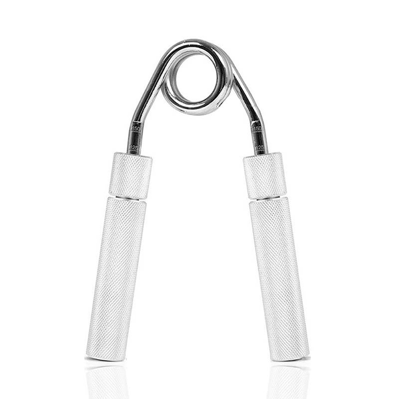 Adjustable Heavy Hand Gripper Fitness Exerciser Hand Forearm Gripper Wrist Strengthener Arm Chest Expander Aluminum Rod Grip: Silver
