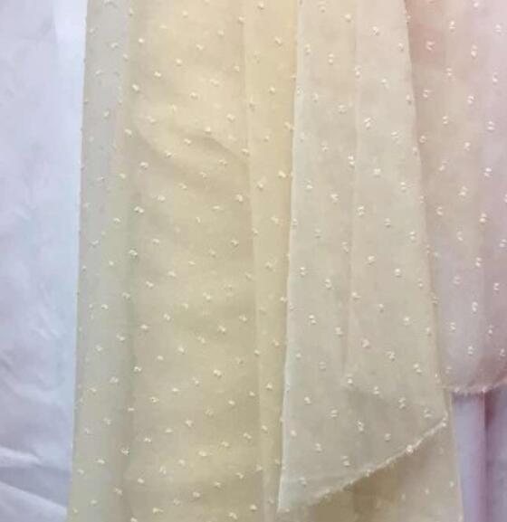 Cosplay kjole chiffon swissdot solid polkaprikket kjole stof swiss prikket chiffon stof kjole materiale: 8