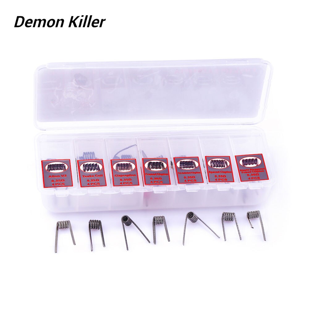 Kit Original de bobine de Violence de tueur de démon 28 pièces 7 en 1 avec bobine de Clapton Alien V2/Tsuka/Clapception/encadrée/espacée/Tri-torsadée