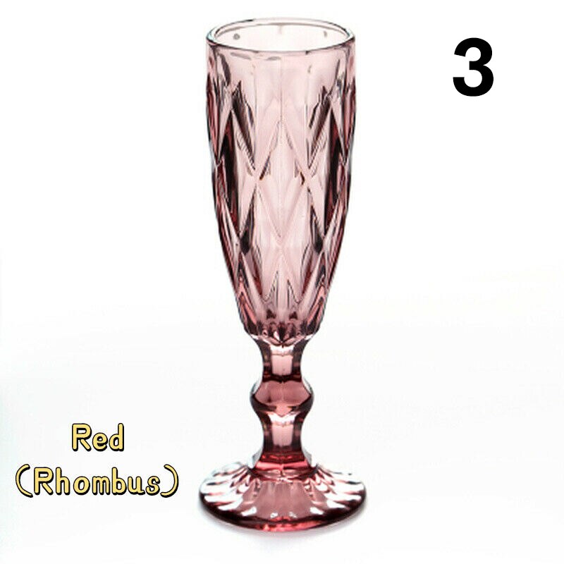 Verre à vin rouge Vintage gaufré 150ml, gobelet à jus rétro, verre à eau, verre à Champagne, verres à vin pour fête de mariage: 3