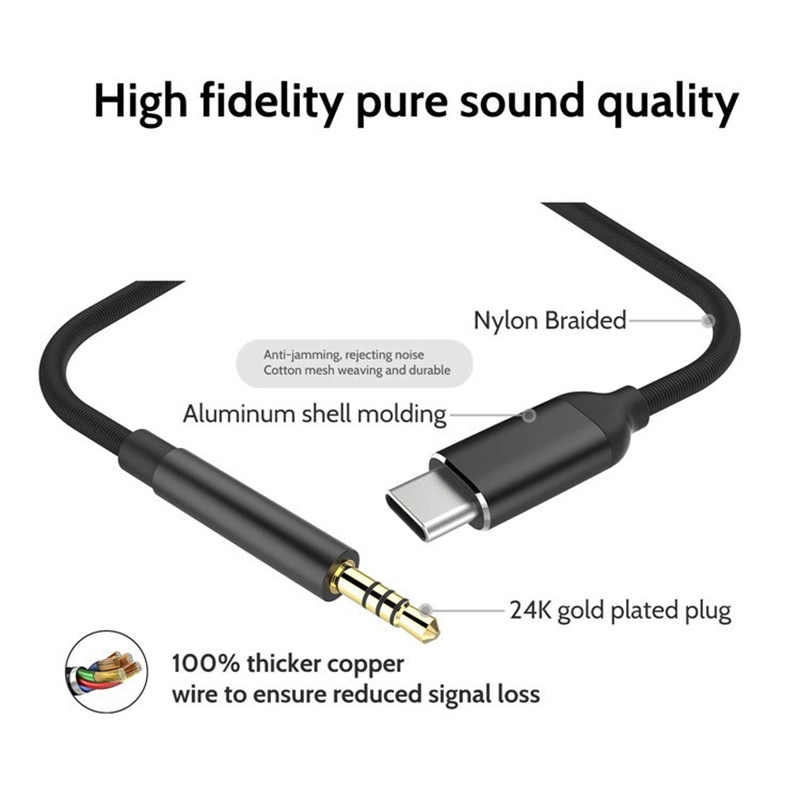 Cable de Audio Usb tipo C a Aux de 3,5mm, adaptador de conector de auriculares, altavoz, para coche, para Samsung S20 Plus, Note 20, S21, Ultra Tab S7