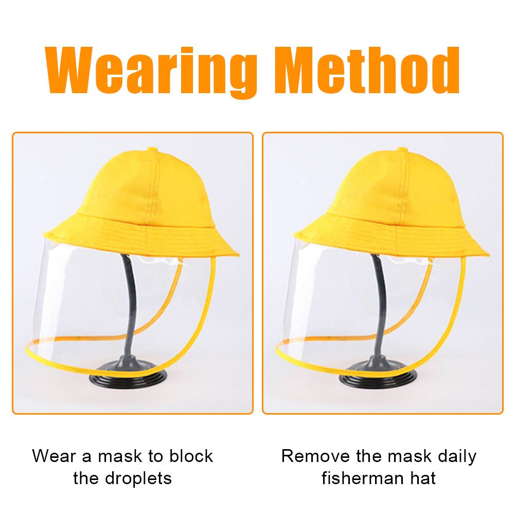 3-10 ans enfant en plein air pêcheur chapeau mignon petit jaune chapeau amovible casquette de protection sunprotectionnvion pour les enfants