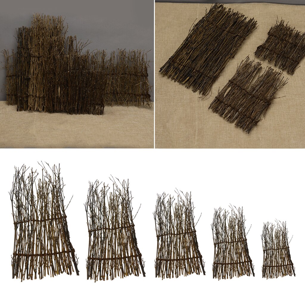 5 tailles jardin diviseur criblage bordure bambou latte saule roseau broussaille clôture rouleau