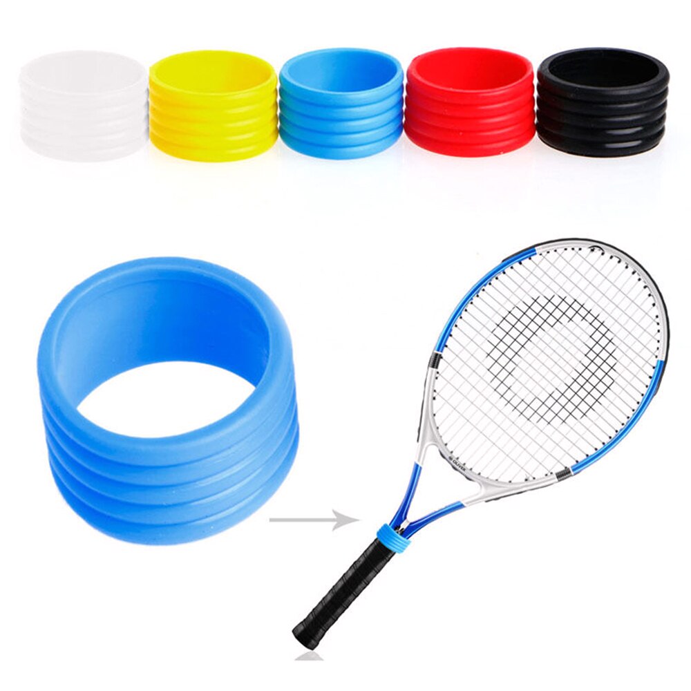 10Pcs Silicone Tennis Racket Overgrip Sweat Absorbent Handle Rings Anti-slip Tennis Overgrip Tennis Racket Handle Rings