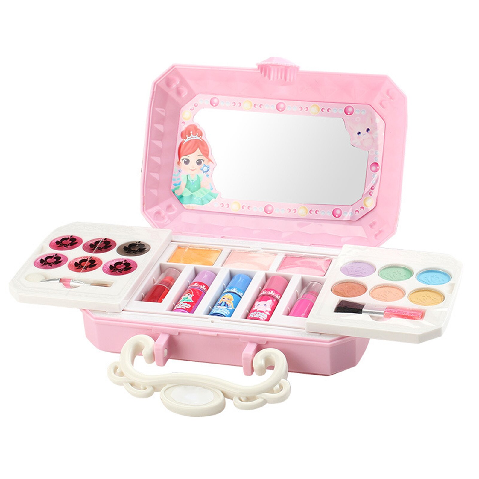 Kinderen Meisjes Wasbare Multi-layer Cosmetische Mini Box Makeup Case Spelen Speelgoed Kerst En Nieuwjaar Kinderen