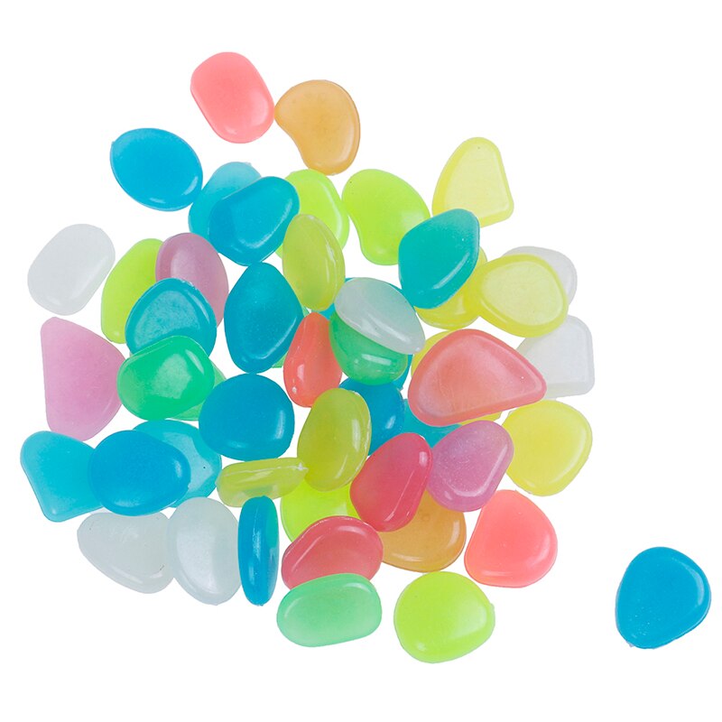 50Pcs Glow Stones Rocks for Walkways Glow in the Dark Garden Pebbles Garden Path Patio Lawn Garden Yard Decor Luminous stones: A