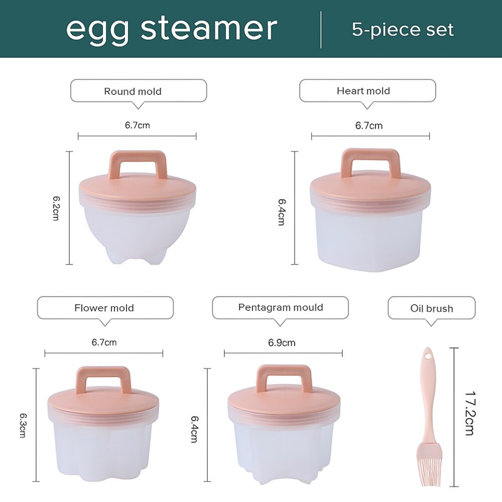 Leuke Egg Cooker Mold Hartvormige Omelet Mold Tool Set Keuken Egg Cooker Mold Koken Gereedschap