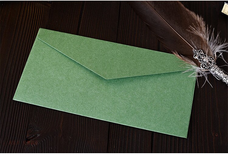 3PCS/PACK Kawaii Simple Solid Color Retro Paper Envelope Vintage Envelopes For Card Wedding Party Scrapbooking Papeleria sl1183: green