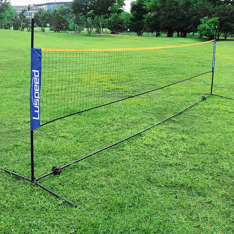 Portátil dobrável padrão profissional badminton net indoor esportes ao ar livre vôlei tênis treinamento redes quadradas malha