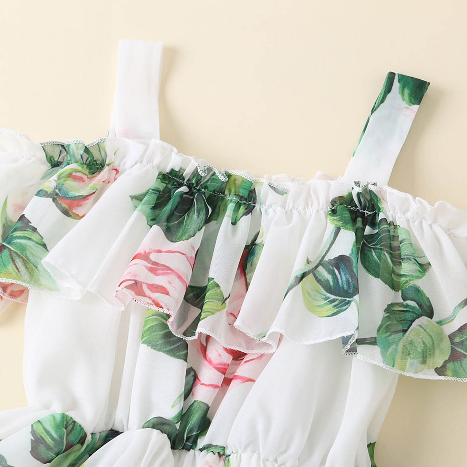 Toddler Kids Baby Girls Floral Print Casual Ruffle Slip Dress Party Princess платье для девочки Summer Baby Girl Dress ropa bebe