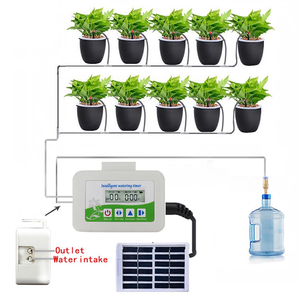 Smart havevandingsenhed vanding værktøj solar intelligent automatisk vanding timer blomster plante controller vandtæt
