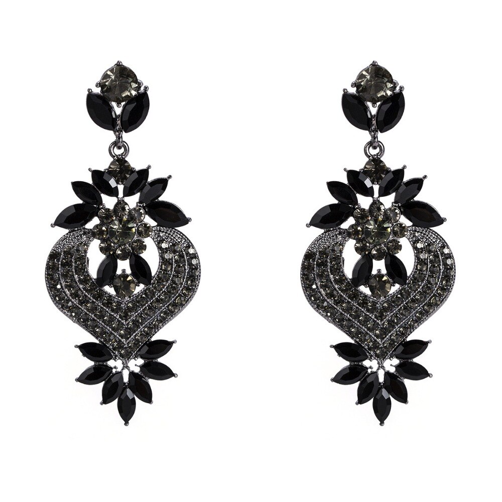 KMVEXO verklaring hart crystal Dangle Earring voor vrouwen meisje party verklaring oorbellen sieraden