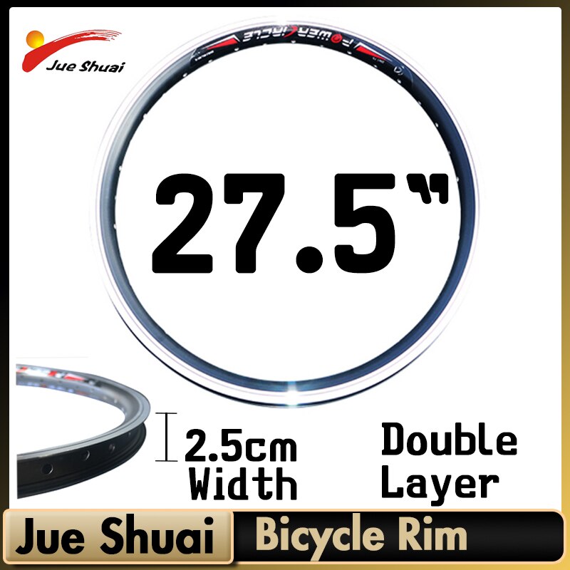 Llanta de aleación de aluminio para bicicleta de carretera, llanta de 16, 20, 24 y 26 pulgadas, 700C, ancho de 2,5 cm y 3,1 cm: 27.5Inch width 2.5cm
