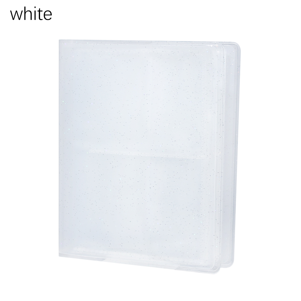64 Pockets Mini Soft PVC Photo Collection Album Binders Cards Storage Albums Picture Case For 69cm Board Games Card Booklet: white