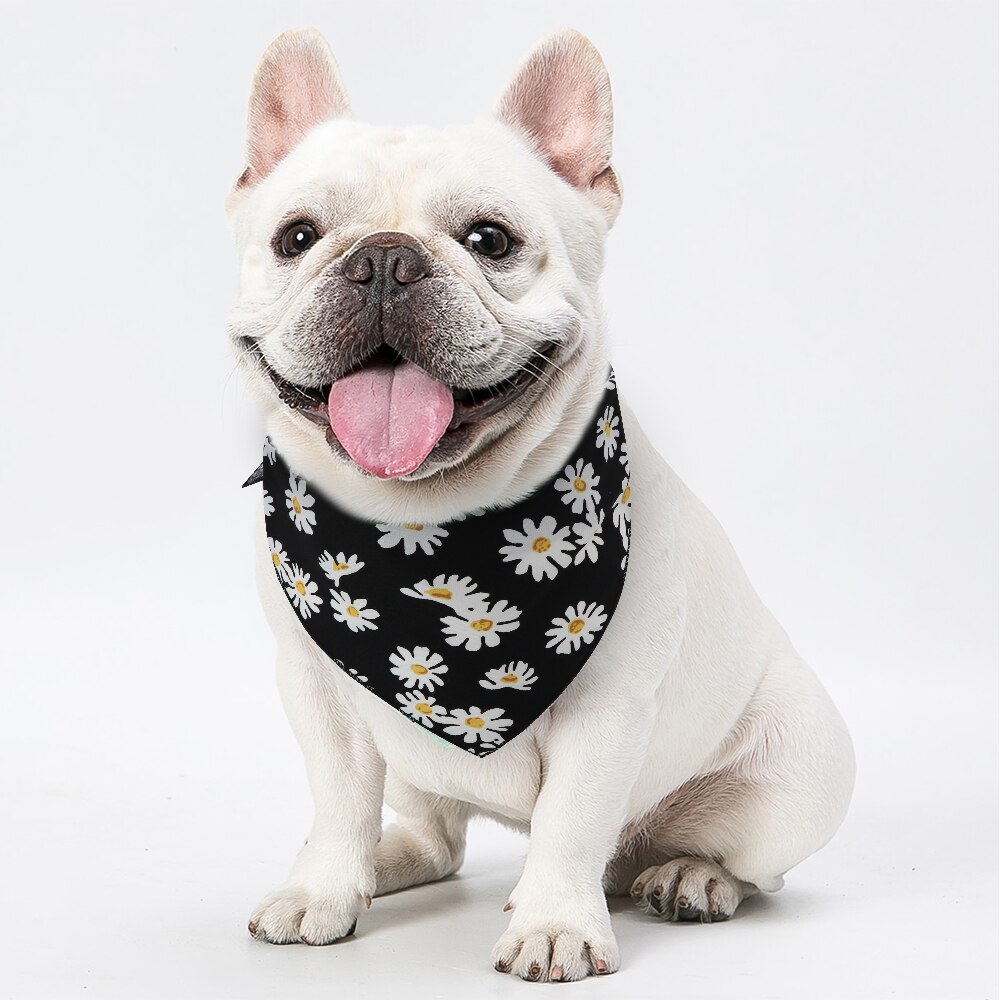 Bandana en coton doux pour chien, grand foulard imprimé à la , accessoire pour chiot, chaton, petit, moyen gabarit, chat