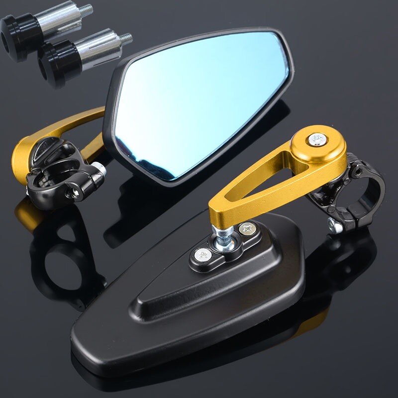 Accesorios para motocicleta, espejo retrovisor para manillar de YAMAHA fz03 yzf r25 u8 para SUZUKI gsf 1250f gsx-r125 abs gsr 250: Dorado