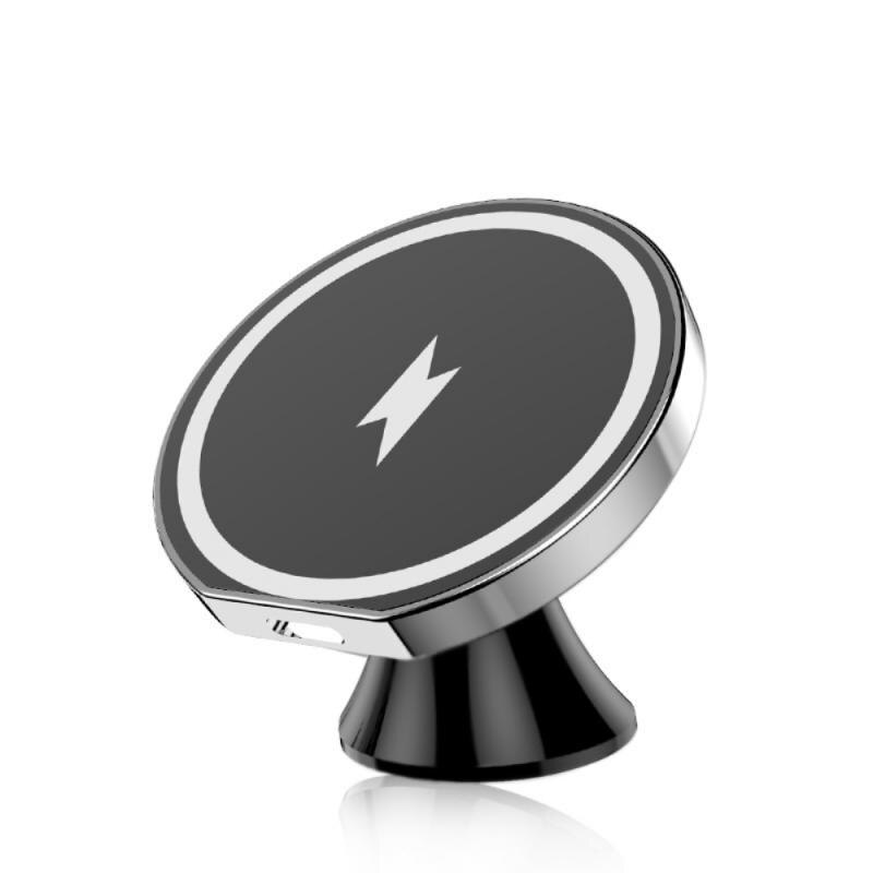 Magnetische Wireless Car Charger Mount Voor Iphone 12/12 Mini/12 Pro 15W Max Snelle Lading Airvent Mount magsafe Auto Telefoon Houder: black
