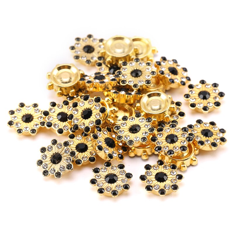Perles pour vêtements, chaussures, boutons, accessoires de peinture artisanale, Clips pour cheveux, robes, chapeaux et sacs pour enfants,: 100ps / black-bag