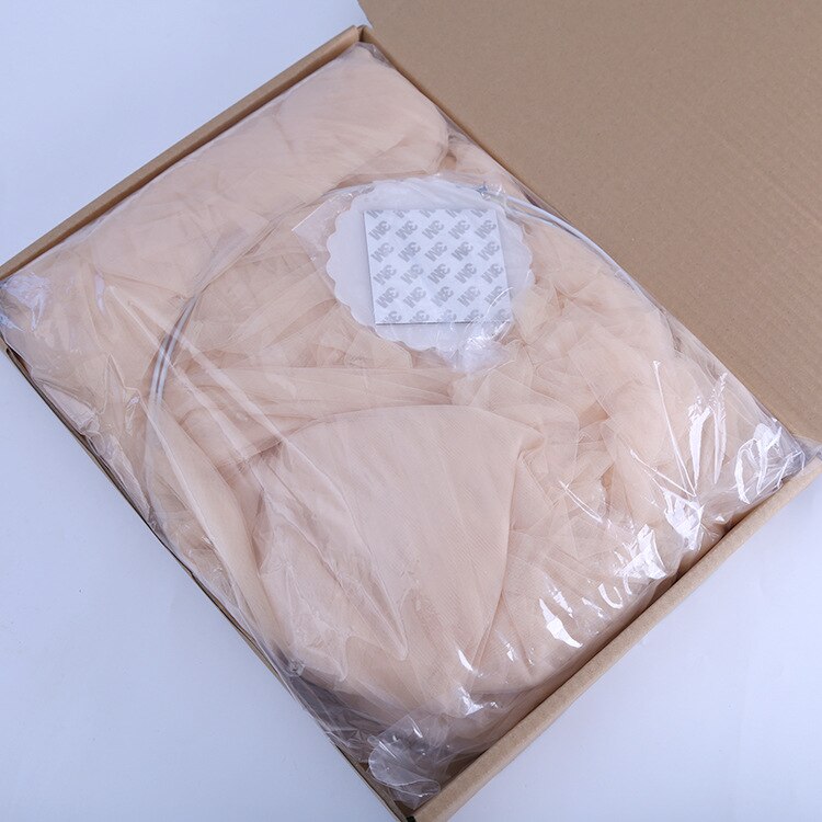 1pc Hängen Gebühr Prinzessin Moskito Netz Krone Runde Bildschirm Baldachin Insekten Bett Schleier Garten Camping Anti-Moskito freundlicher zimmer Deko: khaki mit Kasten
