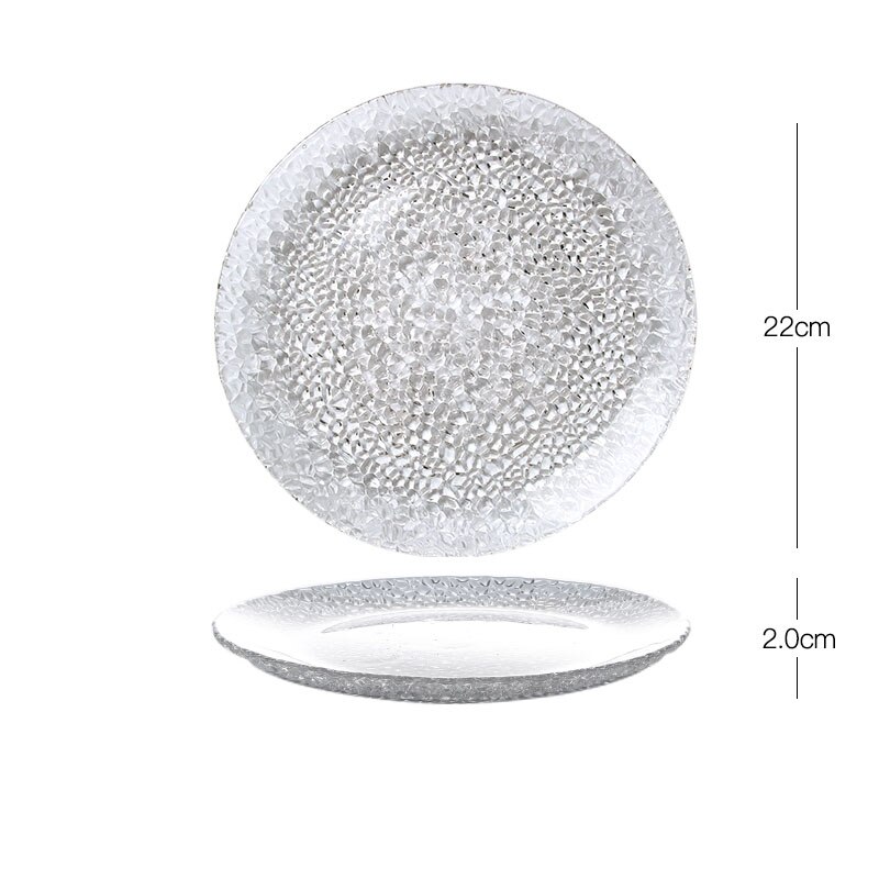 Large glass fruit bowl fruit bowl simple modern living room fruit basket transparent household storage tray: B