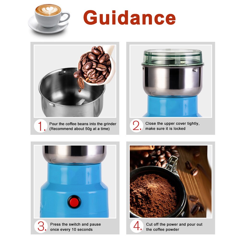 Mini Electric Food Chopper Processor Mixer Blender Pepper Garlic Seasoning Coffee Grinder Extreme Speed Grinding Kitchen Tools